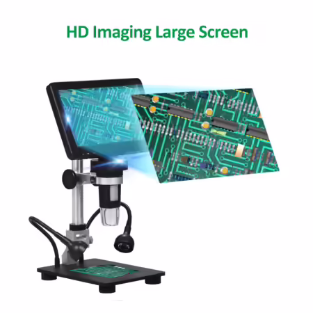 DM9H Microscope 7'' IPS Screen 1200X 16MP Camera, Magnification Soldering Microscope Digital Microscope