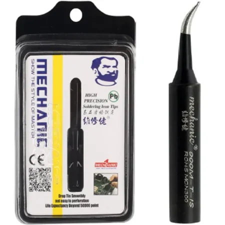 MECHANIC lead-free ESD soldering Tip 900M-T-IS Curved Black