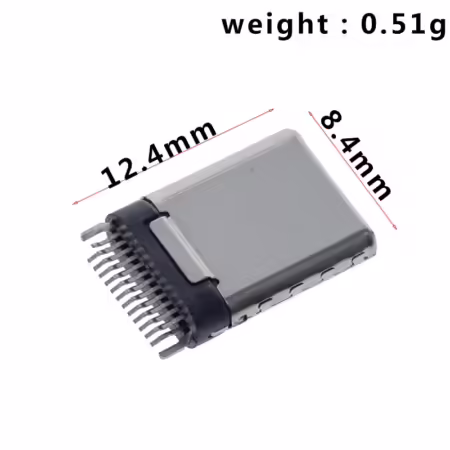 USB 3.1 Male PCB USB Type C SMD Connector 24Pin 30V 2A