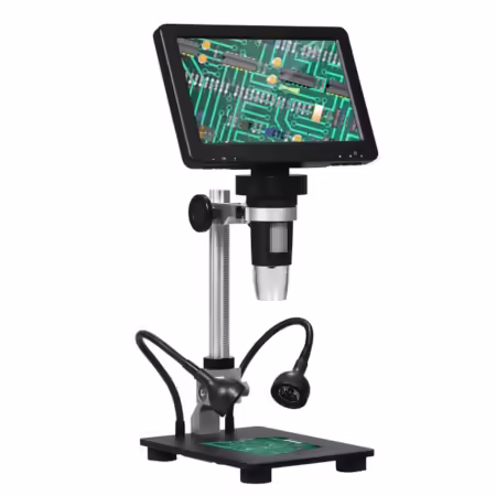 DM9H Microscope 7'' IPS Screen 1200X 16MP Camera, Magnification Soldering Microscope Digital Microscope