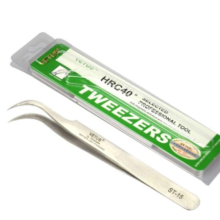Stainless Steel Curved Tweezers HRC40 ST-15 for DIY Repair Tool