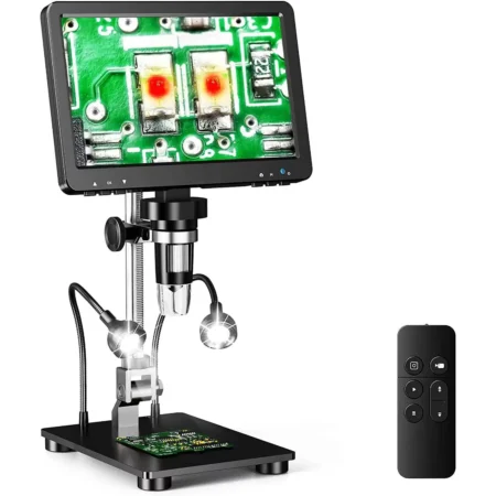 DM9H Microscope 7'' IPS Screen 1200X 16MP Camera, Magnification Soldering Microscope Digital Microscope