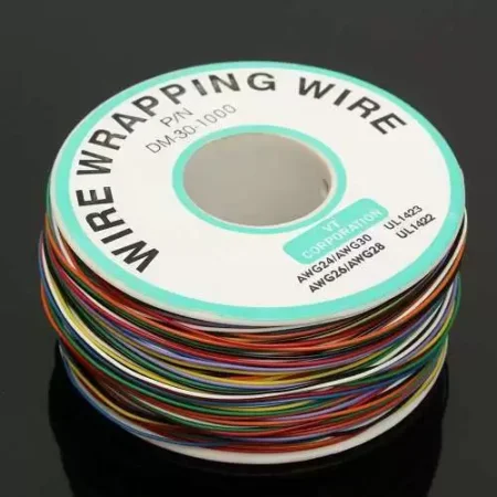30 AWG Wrapping Wire 0.25mm 8-Wire Colored Wrapping (P/N B-30-1000) 300M