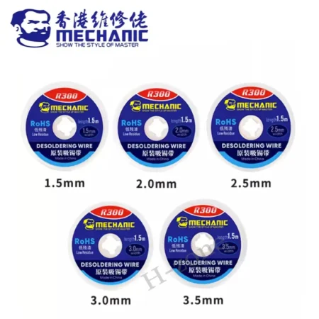 MECHANIC Soldering Wick Desoldering Braid Solder Remover Wire R300 1.5 Meter 1.0 / 1.5 / 2.0 / 2.5 / 3.0 / 3.5 / 4.0 mm