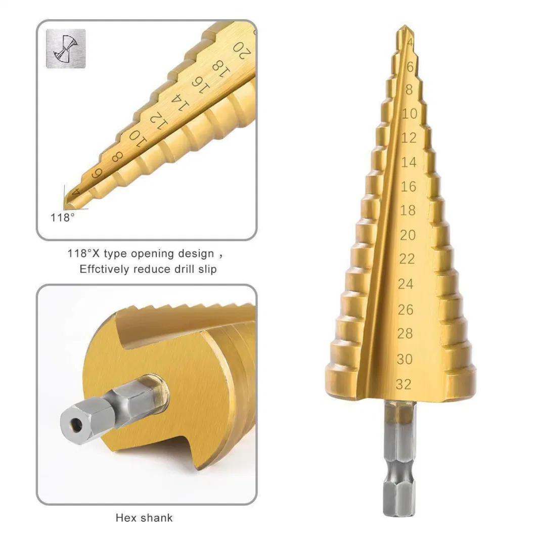 Step Drill Set 4 12 4 20 4 32mm 3PCS Set 3