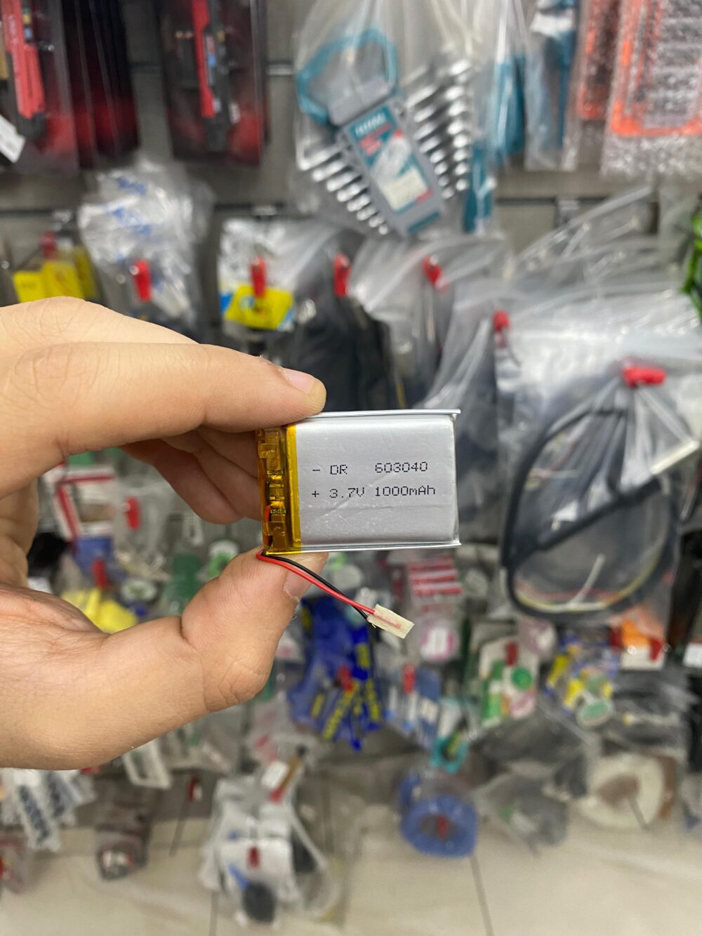 Polymer Li-Ion Single Cell Battery 3.7V 1000mAh 603040 40*30*6mm 2 Wire