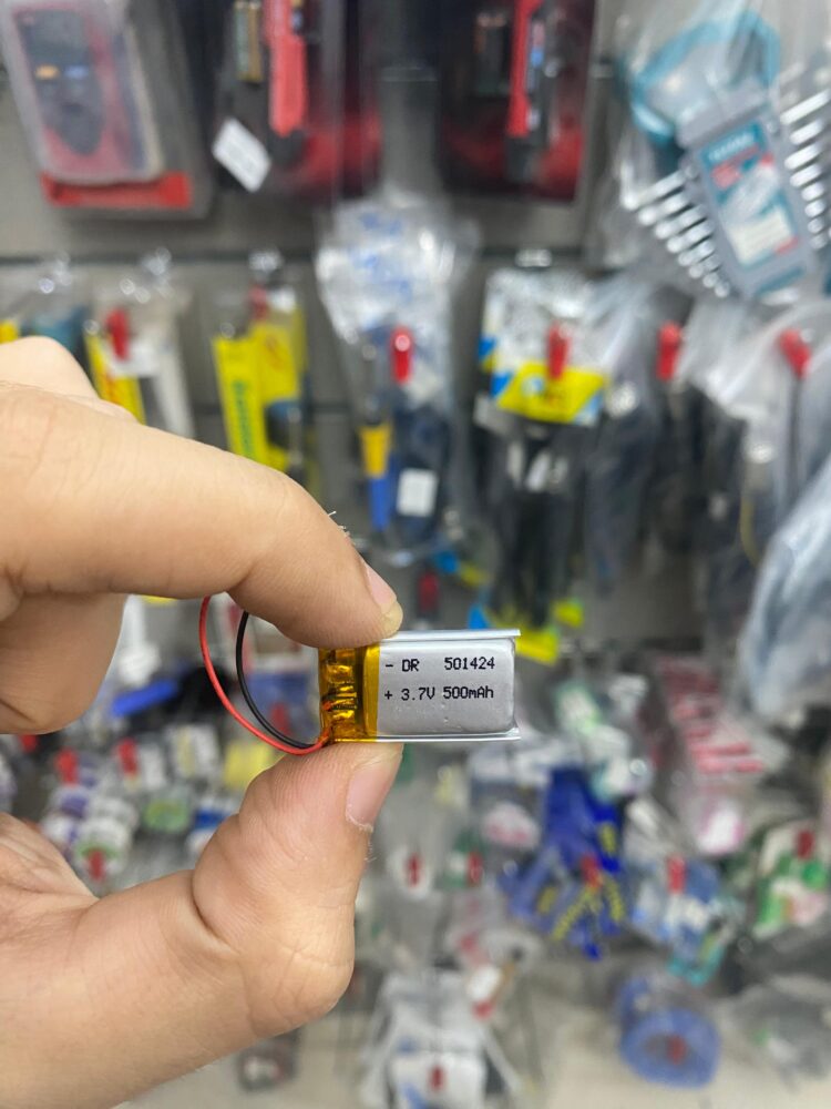 Polymer Li-Ion Single Cell Battery 3.7V 500mAh 24*14*5mm 501424 2 pin