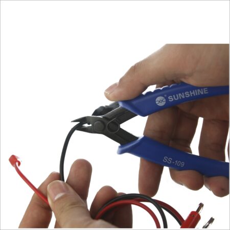 SUNSHINE SS-109 Blue Cutter Plier 5-inch Precision Diagonal Cutting Pliers for Cutting Wire / Insulating Sleeve / Tape