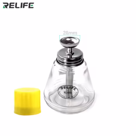 RELIFE Glass Solvent Bottle RL-055 Metal Suction Pipe Pressing Type Automatic