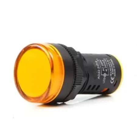 LED Indicator Pilot Light AD22-22DS AC 220V 20mA Yellow