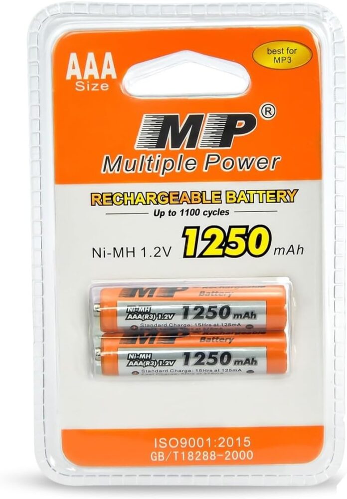 MP Rechargeable Battery AAA Ni-MH 1250mAh 1.2V (2pcs)