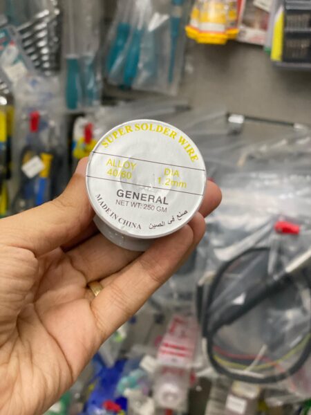 General Super Solder Wire 250g (Sn40/Pb60 - 1.2mm) China High Quality قصدير جنرال عالي الجوده 250 جرام 60/40 1.2 مللي صنع في الصين