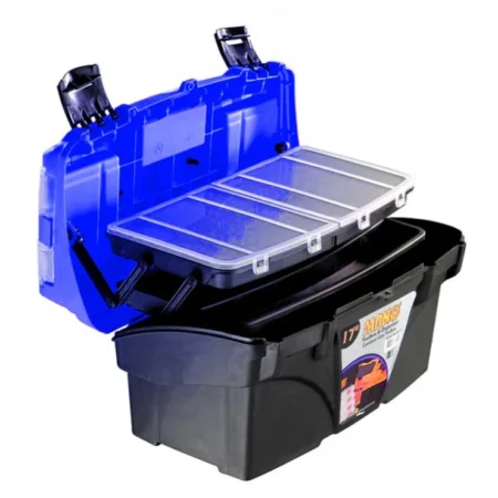 Mano Plastic Toolbox Port Bag 17 inch Blue Color BL.O-17B 434x250x238mm
