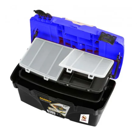 Mano Plastic Toolbox Port Bag 17 inch Blue Color BL.O-17B 434x250x238mm