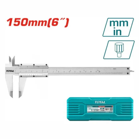 TOTAL Vernier Caliper 150mm x 0.05mm Carbon Steel TMT311501