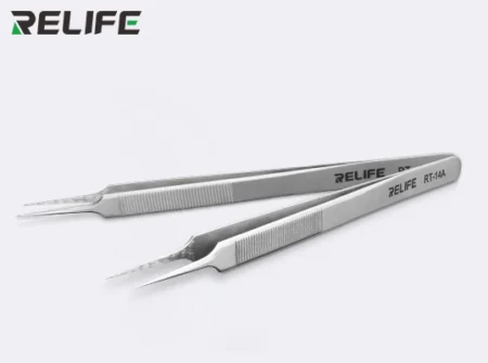 RELIFE RT-14A Precise Tweezers Stainless Steel Straight Tweezers