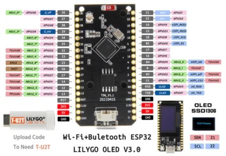 LILYGO® ESP32 OLED V3.0 Development Board Wi-Fi Bluetooth Wireless Module