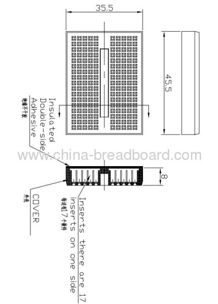 Mini Breadboard 170 pin SYB-170 170 pts