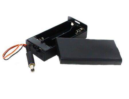 18650 x 2 battery holder with cover and On/Off Switch With DC jack