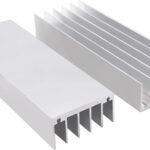 Aluminium Heat sink Heatsink 6 Fins (100 x 40 x 20 mm) White
