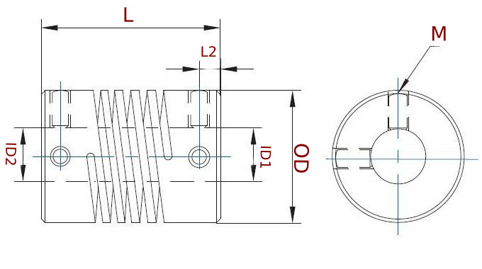 Aluminum Flexible Coupling Coupler Helical Shaft 8mm x 8mm 1 Aluminium Flexible Coupling Coupler Helical Shaft 5mm x 8mm ROBU.IN