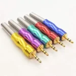Stereo Jack Male 3.5mm 3 Pole Audio Connector 1PCS Random Color