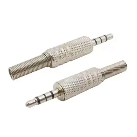 Audio Plug Male AUX 3.5mm 4-Pole TRRS (Metal)