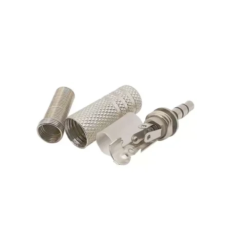 Audio Plug Male AUX 3.5mm 4-Pole TRRS (Metal)