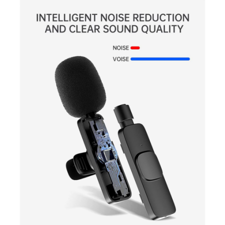K9 Wireless Microphone Dual Omnidirectional for Type-C & iPhone