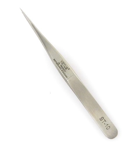 Stainless Steel Straight Tweezers HRC40 ST-10 for DIY Repair Tool