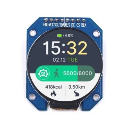 Round LCD Module 1.28 Inch 240×240 IPS Color with GC9A01 Controller