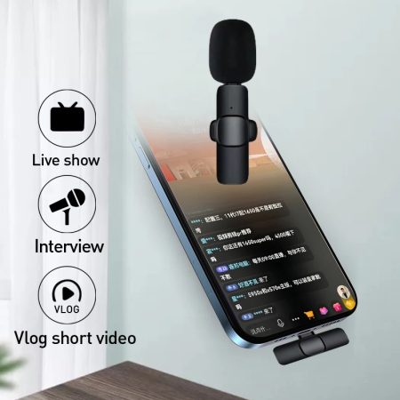 K9 Wireless Microphone Dual Omnidirectional for Type-C & iPhone