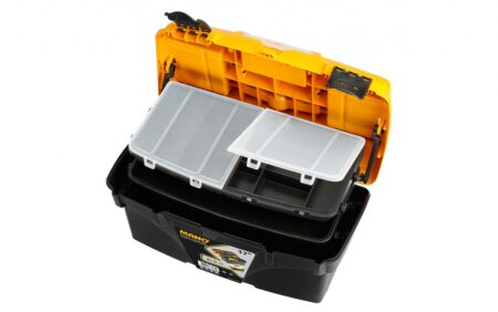 MANO BL.O-17 Cantilever Toolbox – Black & Yellow – 17 Inch – Size 434×250×238 mm – Made in Turkey