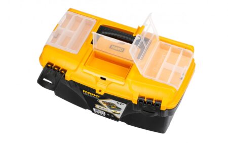 MANO BL.O-17 Cantilever Toolbox – Black & Yellow – 17 Inch – Size 434×250×238 mm – Made in Turkey
