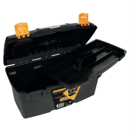 MANO C.OR-21 Black Tool Box with Top Organizers – 21 Inch – Size 533×291×272 mm – Made in Turkey