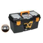 MANO C.OR-21 Black Tool Box with Top Organizers – 21 Inch – Size 533×291×272 mm – Made in Turkey