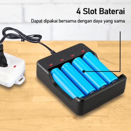 4 Way Li-ion Battery Charger 18650 MS-404A 1200mA