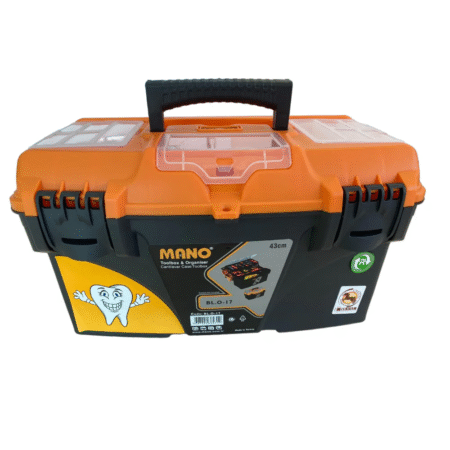 MANO BL.O-17 Cantilever Toolbox – Black & Yellow – 17 Inch – Size 434×250×238 mm – Made in Turkey