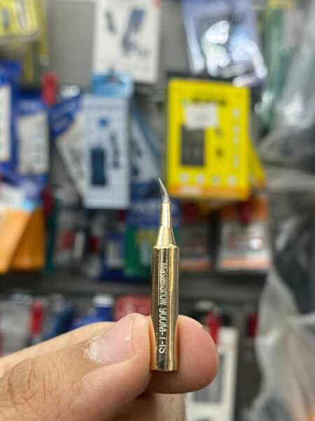MasterShow 900M-T-IS Curved Soldering Tip – Gold Coated Precision Tip for Hot Air Station