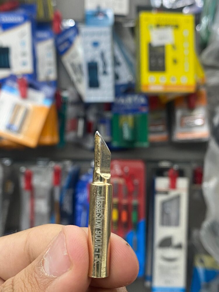 MasterShow 900M-T-K Knife Soldering Tip – Gold Coated Universal Solder Tip for Hot Air Stations