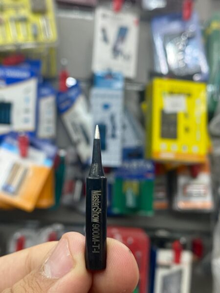 MasterShow 900M-T-I Straight Soldering Tip – Black Coated Precision Tip for Hot Air Stations