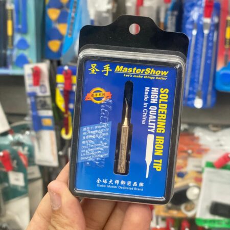 MasterShow 900M-T-IS Curved Soldering Tip – Gold Coated Precision Tip for Hot Air Station
