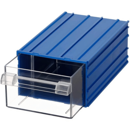 MANO MK-40 Plastic Storage Drawer – Blue – Size 124×196×80 mm – Made in Turkey