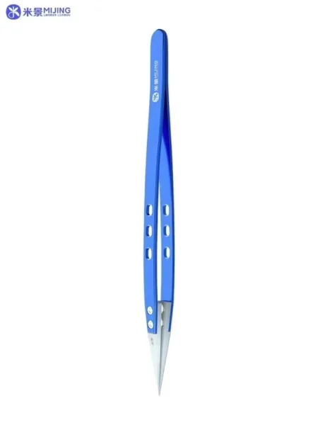 MIJING Ceramic Tweezers – Straight Head / Bend Head – High-Temperature Anti-Static Precision Curved & Straight Tweezers for Electronics Repair