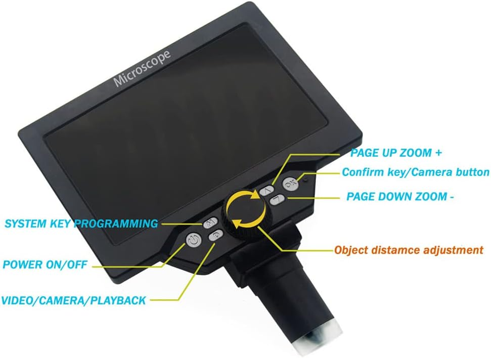 G1200 LCD Digital Microscope 7 inch 1080P ,1200X, 12MP Camera, 10 LED, Line Controller 2 download 2
