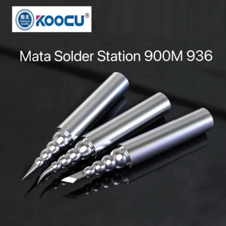 KOOCU Silver Zigzag Soldering Tips 900M 936 Station | Knife, Curved & Straight