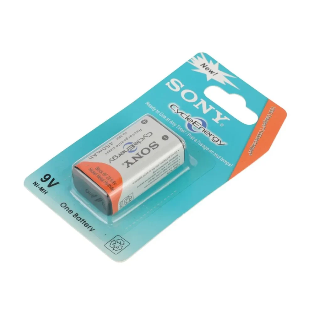 Sony Rechargeable 9V 450mAh NiMH Battery – Long Life, Eco-Friendly Power