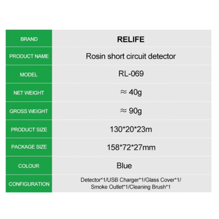 RELIFE RL-069 Rosin Short Circuit Detector