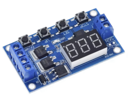 DC 6-30V Digital Time Delay Relay Module – LED Display, Dual MOS, 15A Adjustable Timer Switch