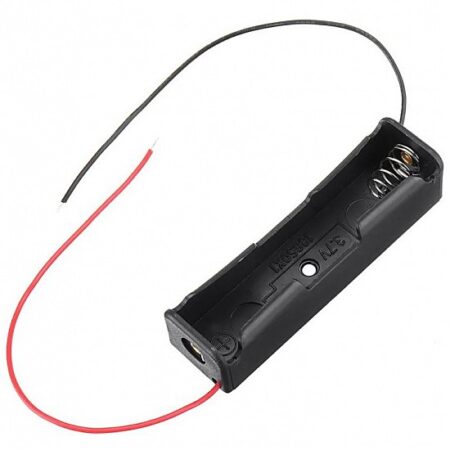 18650 Battery Holder with Wires – Single Cell Case